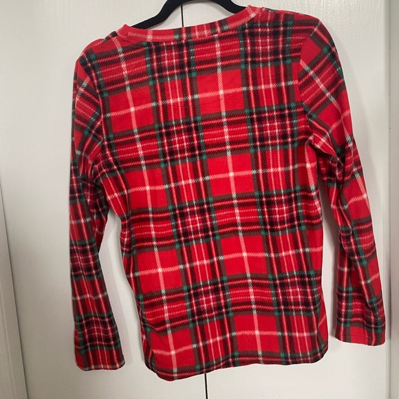 la vie en rose red plaid pyjama top new with tags - Picture 2 of 3